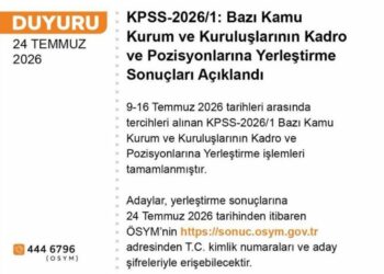2026/1 yerleştirme sonuçları açıklandı