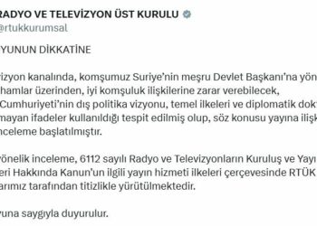RTÜK'ten Suriye Devlet Başkanı Şara'ya yönelik ithamlara inceleme