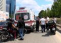 Ümraniye'de park halindeki TIR'a çarpan motosikletli polis yaralandı