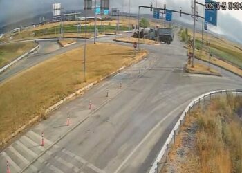 Çorum'da iki TIR'ın çarpıştığı kaza kamerada