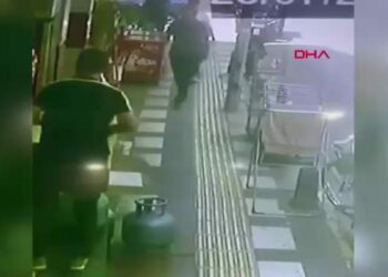 İş yerinin önünden papağanı çaldılar; o anlar kamerada