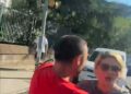 Üsküdar'da motosiklet sürücüsü ile skuterli çiftin kavgası kamerada