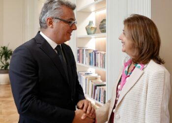 KKTC Cumhurbaşkanı Erhürman, BM Kıbrıs Temsilcisi Cuellar ile bir araya geldi