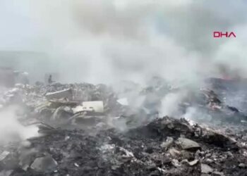 İzmir'de çöp dökülen alanda yangın