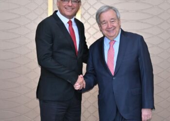 KKTC Cumhurbaşkanı Erhürman, BM Genel Sekreteri Guterres ile bir araya geldi