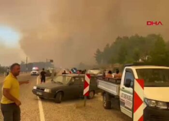 Muğla'daki orman yangını; kara yolu ulaşıma kapatıldı, bazı evler tahliye edildi