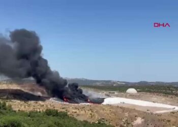 Çanakkale'de katı atık tesisinde yangın