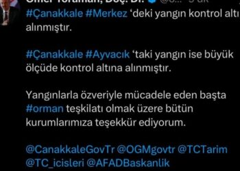 Çanakkale’deki iki yangın kontrol altına alındı