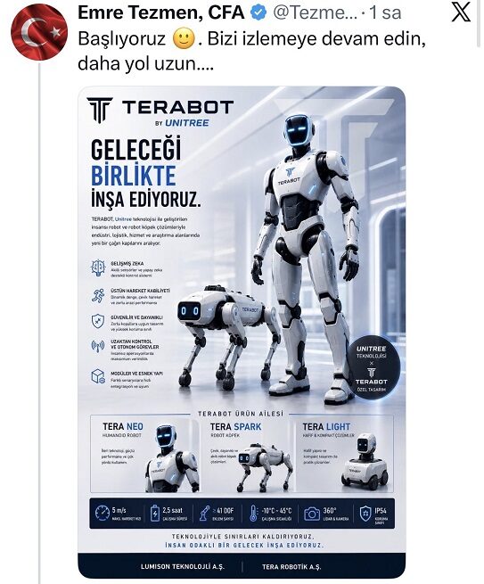 Tera Robotik, TERABOT by Unitree'yi tanıttı