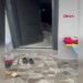 Heyelanda kaya parçası eve isabet etti
