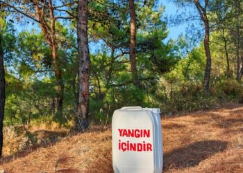 Ayvalık'ta orman yangınlarına karşı 'su bidonlu' önlem