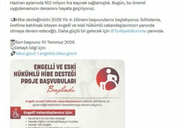 Engelli ve Eski Hükümlü Hibe Desteği'nin 4'üncü dönem başvuruları başladı