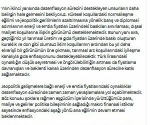 Cevdet Yılmaz: Enflasyonda aşağı yönlü ana eğilimin devam etmesi bekleniyor