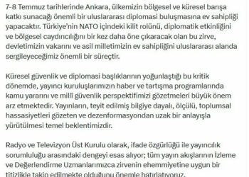 RTÜK'ten NATO Zirvesi'ne ilişkin açıklama