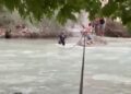 Derede mahsur kalan 7 kişi kurtarıldı