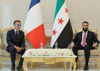 Suriye Cumhurbaşkanı Şara, Fransa Cumhurbaşkanı Macron ile görüştü