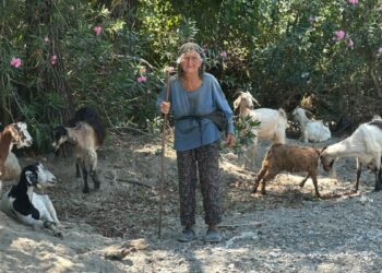 90 yaşında, elinde değneğiyle her gün merada