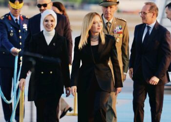 İtalya Başbakanı Giorgia Meloni, NATO Liderler Zirvesi’ne katılmak için Ankara’ya geldi. Fotoğraf: Ankara, (DHA)