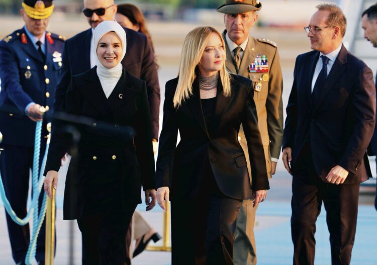 İtalya Başbakanı Giorgia Meloni, NATO Liderler Zirvesi’ne katılmak için Ankara’ya geldi. Fotoğraf: Ankara, (DHA)
