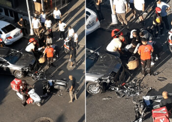 Ümraniye'de motosiklet ile otomobilin çarpıştığı kaza kamerada