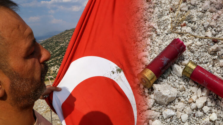 Burdur'da alçak saldırı: Avşar Tepe'deki Türk Bayrağına tüfekle ateş ettiler