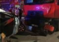 Samsun'da kamyon, otomobile çarptı: 3 yaralı