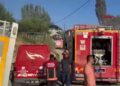 Malatya'da bahçe yangını yerleşim yerine sıçradı; 2 ahır, 1 ev zarar gördü