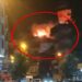 Diyarbakır’da binanın çatısı yandı; 2 gözaltı