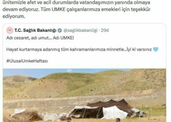 Bakan Memişoğlu'ndan 'UMKE Haftası' paylaşımı