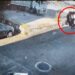 Motosiklet sürücüsünün öldüğü kazada kaldırımdaki yaya son anda kurtuldu; o anlar kamerada