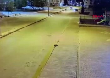 Otomobilleriyle ters yönde ilerlediler, o anlar kamerada