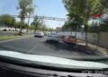 Motosikletin taksiye çarpması kamerada