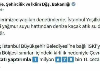 Yeşilköy Balıkçı Barınağı'ndan denize atık su deşarj eden İSKİ'ye 1,6 milyon TL ceza