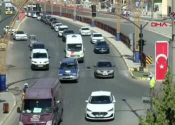 Mardin’de 2 gün konaklayan ‘Filistin Konvoyu’ Irak’a hareket etti