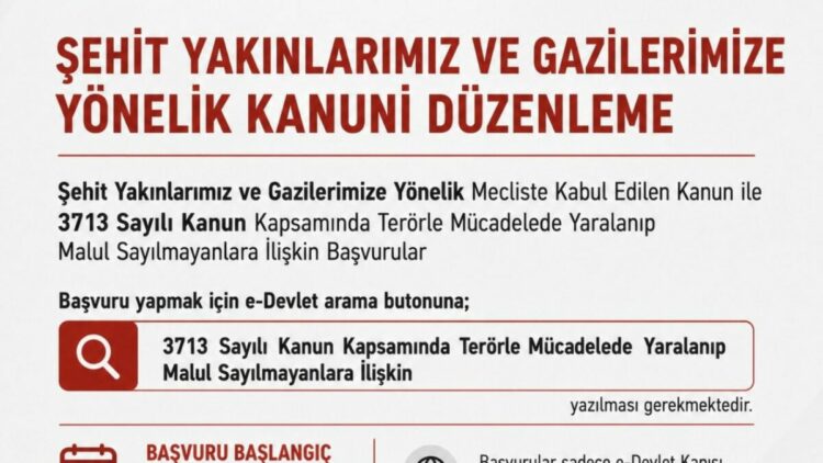 Bakan Göktaş: Terörle mücadelede malul sayılmayan vatandaşların başvuruları 1 Eylül’de başlıyor
