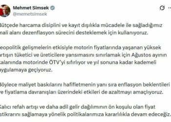 Bakan Şimşek: Ağustos ayının kalanında motorinde ÖTV'yi sıfırlıyoruz