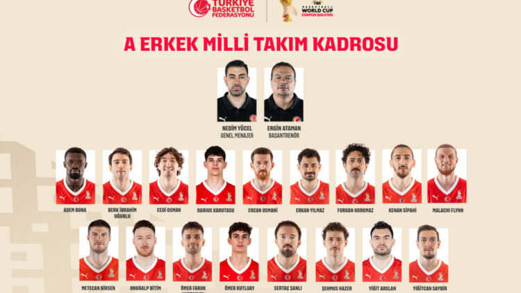 A Erkek Basketbol Takımı’nın Litvanya ve İzlanda maçlarının aday kadrosu belli oldu