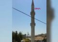 Siirt Yeni cami için minare kontrollü yıkıldı