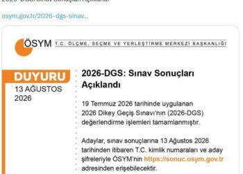 2026-DGS sonuçları açıklandı