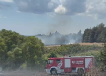 Silivri'de iki farklı otluk alanda çıkan yangın söndürüldü