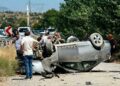 Kastamonu’da bariyerlere çarpan otomobil takla attı: 6 yaralı