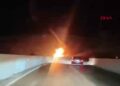 Hatay’da seyir halindeyken alev alan TIR yandı