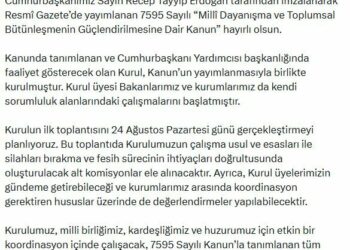 'Terörsüz Türkiye' kurulu ilk toplantısını 24 Ağustos'ta yapacak