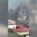 Kağıthane'de 4 katlı binanın çatısında yangın-1