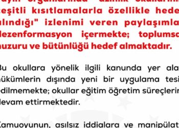 DMM'den 'azınlık okulları' iddialarına ilişkin açıklama
