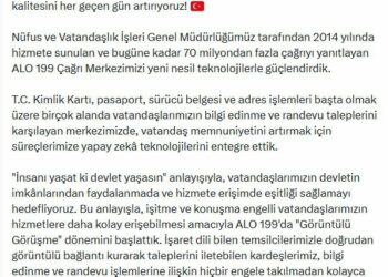 Bakan Çiftçi: ALO 199 Çağrı Merkezi, 70 milyondan fazla çağrıyı yanıtladı