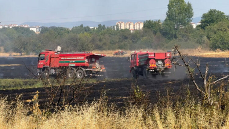 Kütahya’da anız yangını kontrol altına alındı