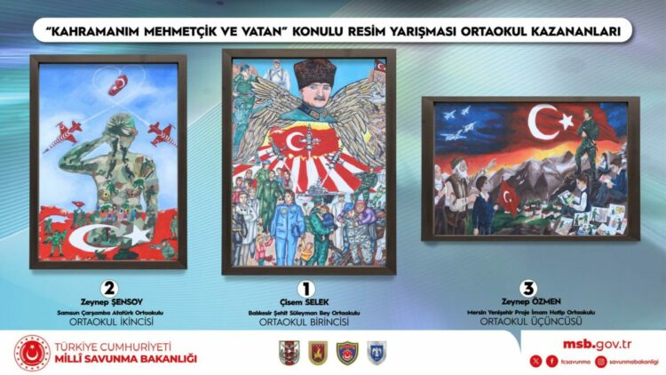 'Kahramanım Mehmetçik ve Vatan' konulu resim yarışması sonuçlandı