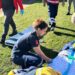 Trabzon'da düşme sonucu yaralanan kadın, helikopter ambulansla hastaneye ulaştırıldı