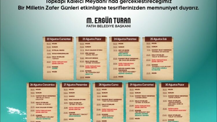 Fatih’te ‘Bir Milletin Zafer Günleri’ başlıyor